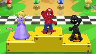 Mario Party 9 MiniGames - Spider Mario Vs Venom Luigi Vs Dark Peach Vs Dark Yoshi (Master CPU)