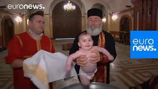 This baptism in Georgia is enough to make your head spin - Orthodox Religion | euronews 
