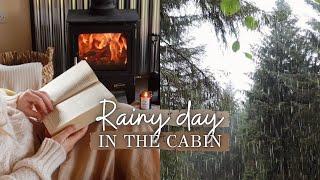 Rainy READ WITH ME in the cabin 🪵 1hr Emotional piano & rain sounds, cosy reading playlist