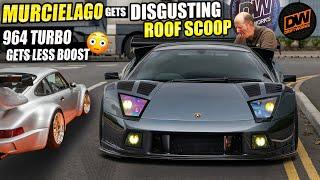 Murcielago gets Disgusting Roof Scoop & 964 Turbo gets LESS BOOST?