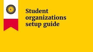 Student organizations setup guide