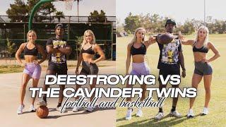 DEESTROYING VS THE CAVINDER TWINS COLLAB *Football & Basketball 1on1’s*