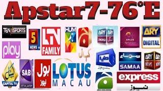 Apstar 7-76E dish setting !!Apstar 7 Satellite Channel list  @Apstar 7C band strong tp