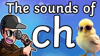 Digraph CH makes three sounds | A spelling rap song | /ch/ /k/ /sh/|