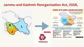 #jammuandkashmir  and Kashmir Reorganization Act, 2019 @Techyraman #bifurcation #j&kstate into uts