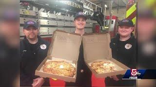 'Kyle from Waltham' buys pizza for police, fire departments