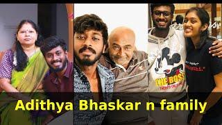 Tamil movie 96 fame actor Adithya Bhaskar n family