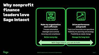 Sage Intacct Product Tour for Nonprofits