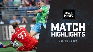 HIGHLIGHTS: Seattle vs MNUFC | July 26, 2024