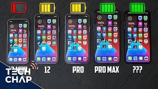 iPhone 12 Mini vs 12 vs 12 Pro vs 12 Pro Max - BATTERY Comparison! | The Tech Chap