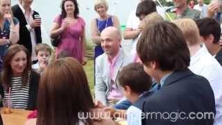 Wedding Magician, Damian Surr, entertain's Sophie and Ernie's guests - Gingermagic