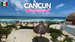 [4K] WALKING Tour CANCUN´Beach Playa Delfines MEXICO 2022 Riviera Maya WALK down Dolphin Beach 