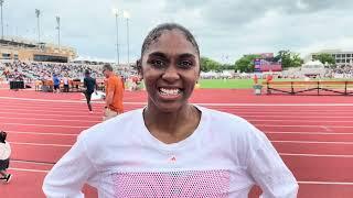 Christina Clemons After Winning The Texas Relays 100m Hurdles In 12.79