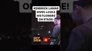 Kendrick Lamar gives J. Cole his Flowers on Stage!