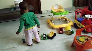 Aayan plating with toys...
