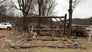 Disassembling a 1800s Corn Crib Granary - Timber Framing