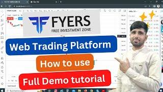 Fyers web trading platform | Full demo tutorial | How to use  Buy and Sell | sl and target | fyers