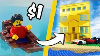 I Built $1 vs $10,000 Lego Islands!