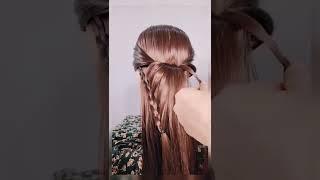 easy hairstyle tutorial#trendyhairstyle #openhairstyle #easybraids #braidstutorial #youtubeshorts