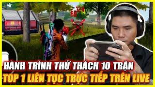 FREE FIRE | HÀNH TRÌNH CHINH PHỤC CHUỖI 10 TRẬN TOP 1 LIÊN TỤC TRỰC TIẾP TRÊN LIVETREAMS CỦA BÁC GẤU