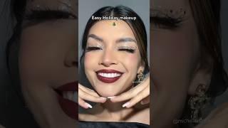 Easiest holiday makeup look️ #holidaymakeup #makeuptutorial #makeupforbeginners #wintermakeup
