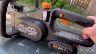 How to cut down a tree with a Worx electric chainsaw