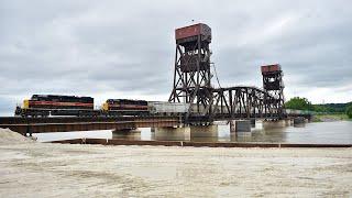 Chasing Trains On The Iowa Interstate Railroad Featuring an SD38 Leader