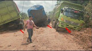 Emergency Route Closed! Two Truck Drivers Perform Ridiculousness Closing the Road