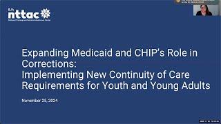 Expanding Medicaid and CHIP's Role in Corrections: Implementing Section 5121