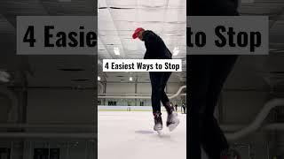 4 Easiest Ways to Stop When Skating  #skating #tips #iceskating #shorts