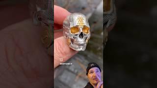 Another  Skull Ring from Geoff T Jewelry! #skullring #shorts #balltmaxreacts #uniquejewelry #fire