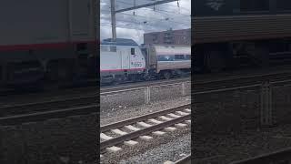 Amtrak Palmetto Train speeds past Linden Station