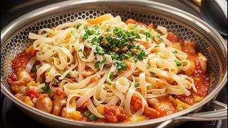 The Italian chef told me about these recipes! Simple and delicious chicken pasta!