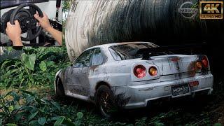 Rebuilding NISSAN SKYLINE GTR R34 V-SPEC II - Forza Horizon 5 - Thrustmaster T300RS Gameplay.