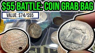 RARE SILVER!! $55 KSNumismatics Grab Bag Unboxing - Instagram Loot Box Battle vs. @Silverpicker