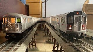 MTH Subway: MTA IRT Jerome Avenue Line 5-Car R62 and 5-Car R142A (4) Express Train Action