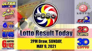 Swertres|3D and EZ2|2D Lotto 2PM Draw, Sunday, May 9, 2021