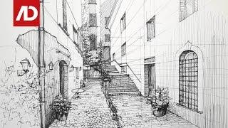 Drawing Spain Street View * | Daily Architecture Sketches #17