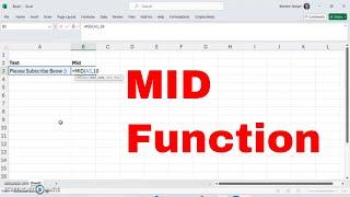 How to Use the MID Function in Microsoft Excel! Extract Text From String! #msexcel #howto #tutorial