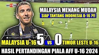 MALAYSIA NGAMOK!! Hasil Pertandingan Timnas Malaysia U-16 vs Timor Leste U-16 AFF 2024 Babak Pertama