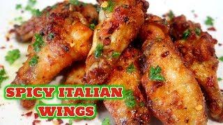 Spicy Italian Chicken Wings In The Oven | Easy Chicken Wings Recipe
