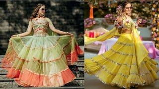 Girls lehenga and gown design lehenga design frill gown design frill lehenga design ideasll