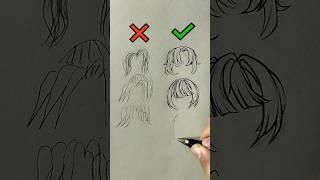 How To Draw Hair #drawing #howtodraw