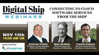 Connecting to cloud software services from the ship - sponsored by GT Maritime, Nov 10, 2020