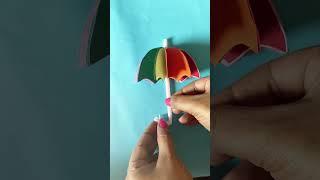 Diy rainbow Umbrella |Easy paper craft umbrella for kids #shorts #short#viral