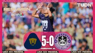 Resumen y goles | Pumas 5-0 Mazatlán | Liga MX Femenil - J11 CL2025 | TUDN