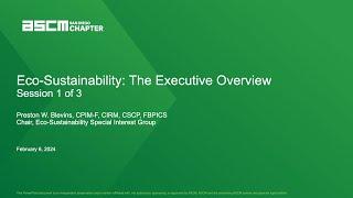 Eco Sustainability Session 1  An Executive Overview 2024