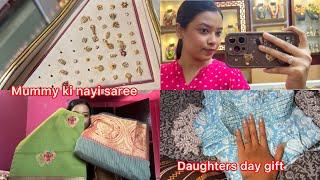 New nose pin lene gaye | Daughters day gift  | Mummy ne liya nayi saree