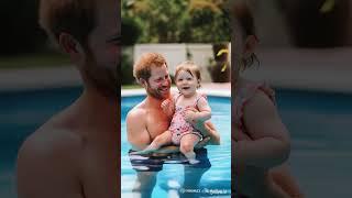 Prince Harry, Lilibet Swimming #princeharry #lilibet #swimming #love #meghanmarkle #happy #dad #fyp