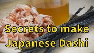 How to make Japanese Dashi broth from bonito flakes and kelp